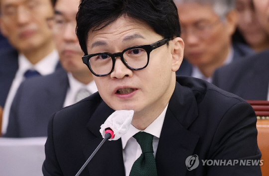 11일 국회에서 열린 법제사법위원회 국정감사에 출석한 한동훈 법무장관이 의원 질의에 답하고 있다. 연합뉴스